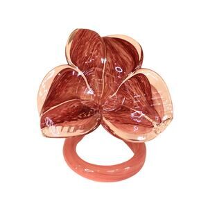 Vintage Murano Bud Vase Twisted Stem 3 Petal Mauve & Pink FREE SHIPPING